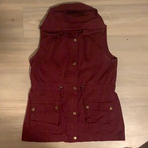 New Look Maroon Vest Jacket